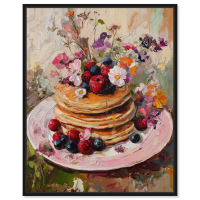«Raspberry Pancakes II Canvas Modern Farmhouse» par Art Remedy