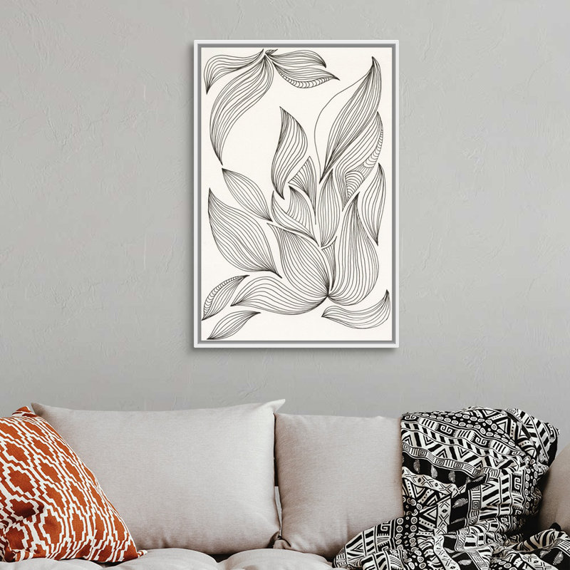 Art mural sur toile Giddy II, H 38 po x l 26 po, Toile avec cadre blanc