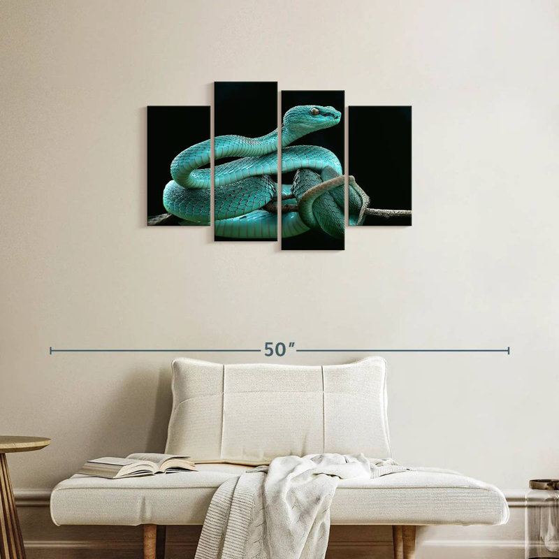 Brampt Blue Pit Viper, 22" H x 36" W