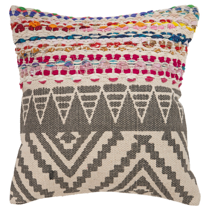 Housse de coussin Boho, polyester, H 18 po x l 18 po