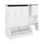 Lit escamotable double avec canapé, bureau et armoire de rangement-145597504