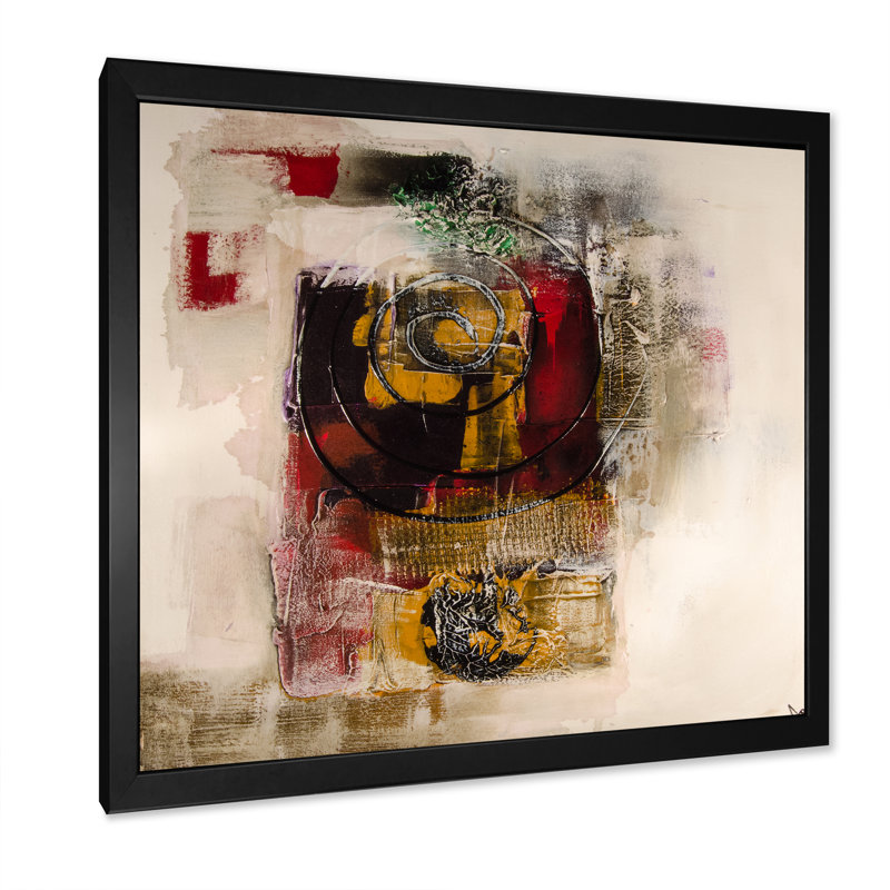 «Abstract Energetic Color Dance IV», reproduction de cadre photo sur toile, Cadre photo noir, H 16 po x l 16 po x P 1 po