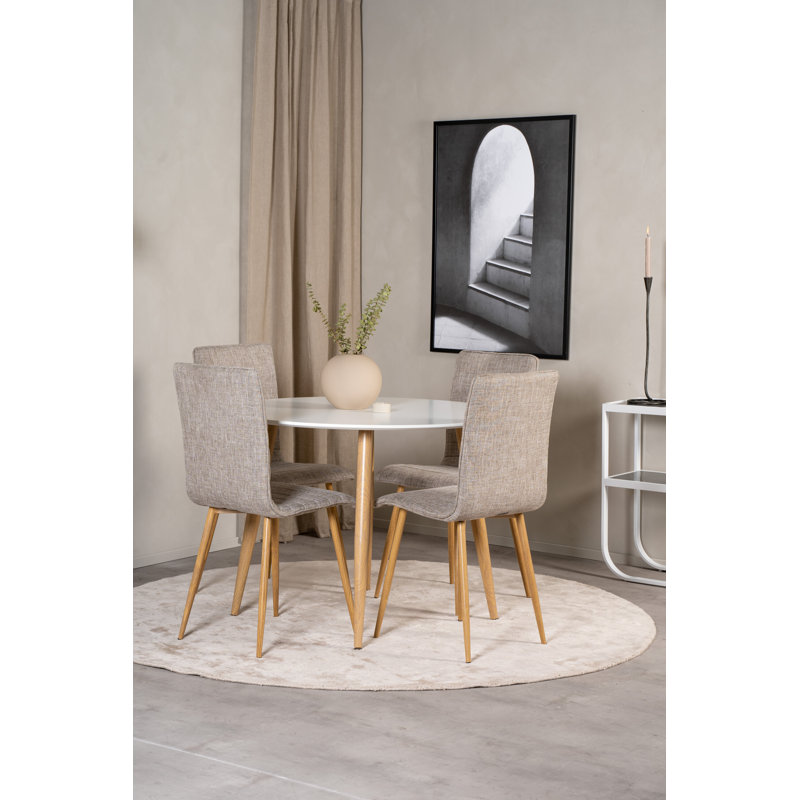 Toth 4 - Person Dining Set, White