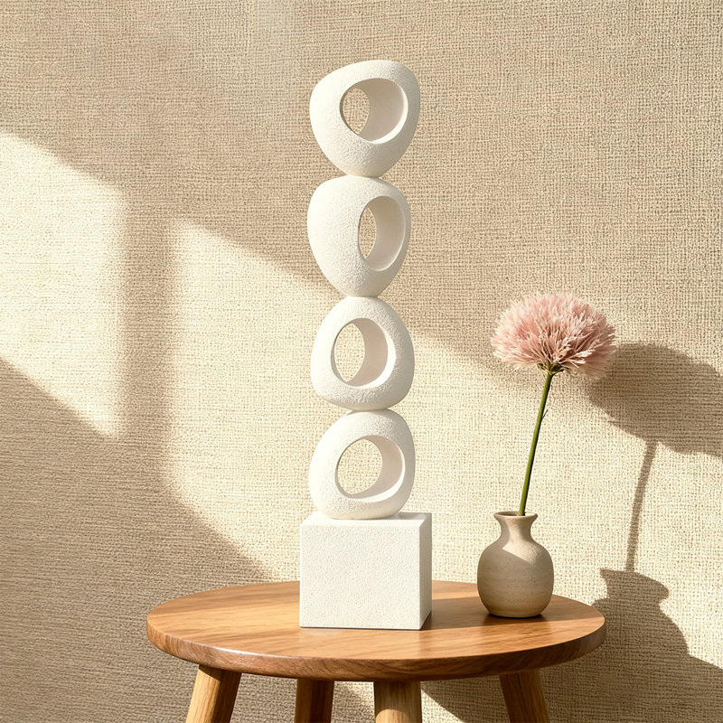 Objet décoratif moderne en bois massif