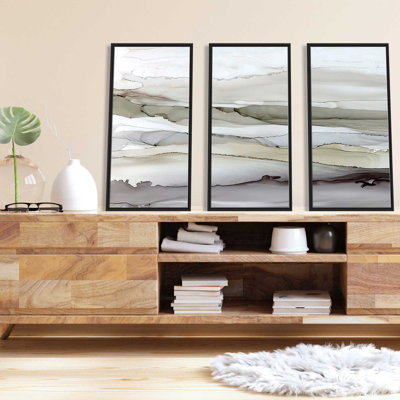 «Shifting C Courants I» par Carol Robinson, reproduction sur toile flottante 3 pièces