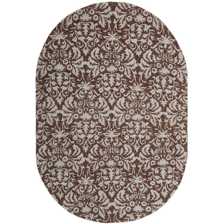 Hollander Hand-Hooked Wool Brown Area Rug