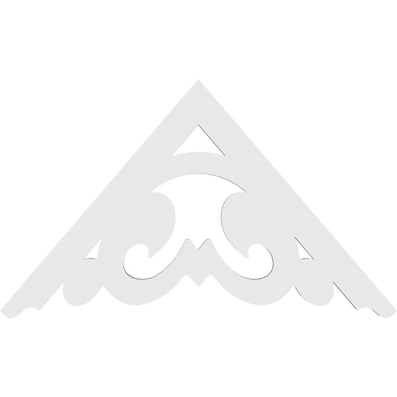 Preston Signature Urethane Gable Pediment, Primed Tan, 21"H x 36"W, 14/12