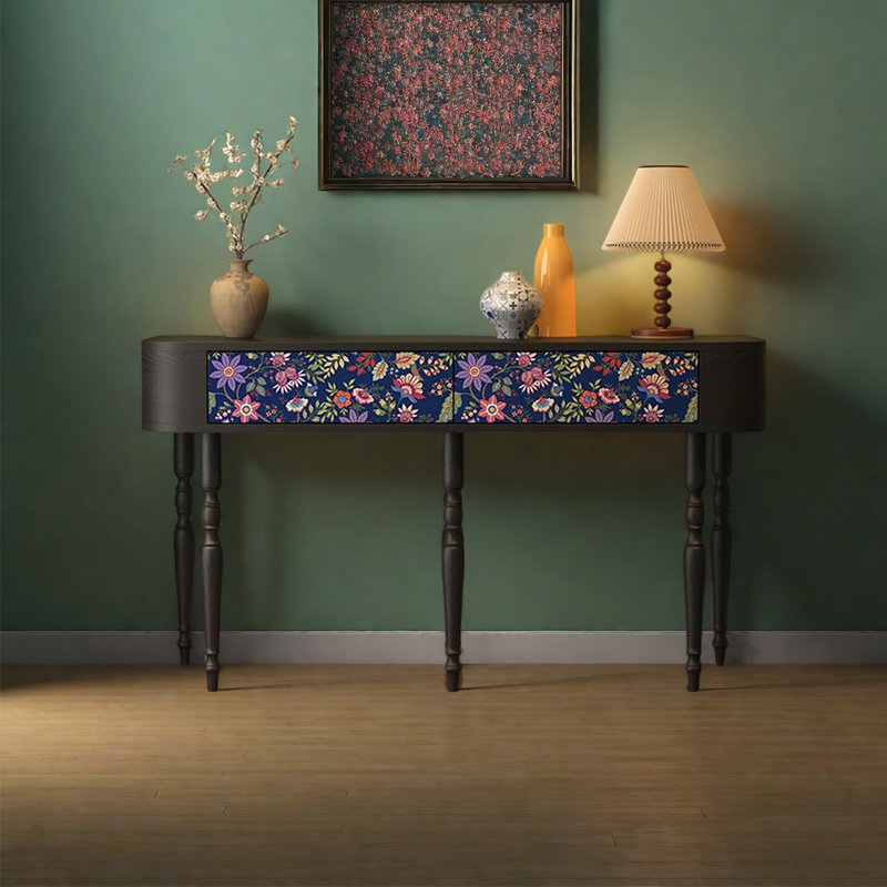 Console artistique à pieds hauts, H 31,5 po x l 55,12 po x P 15,75 po