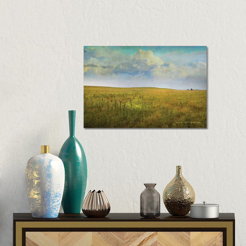 Tallgrass Prairie - reproduction d'art murale - toile encadrée, H 12 po x l 18 po, Toile tendue, Ne s’applique pas