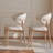 Modern solid wood upholstered leather-like dining chair
