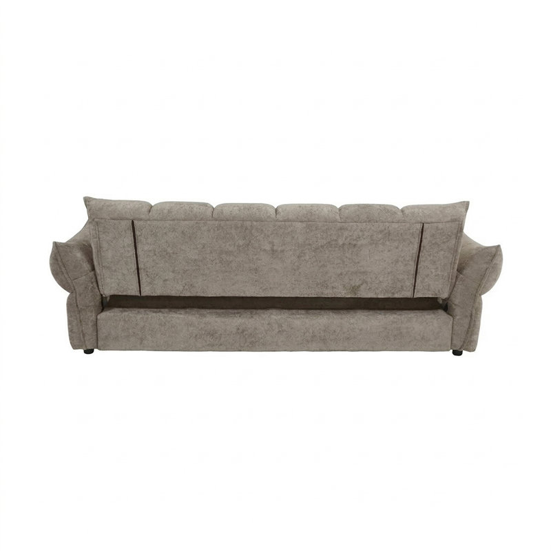 3 Seater Boucle Sofa Bed, Light Gray