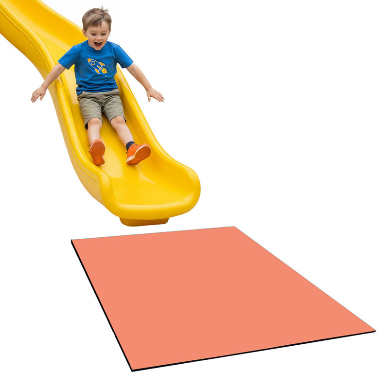 Tapis de jeu en caoutchouc caoutchouté «TFS-128» - 5 mm x 4 pi x 5 pi - brun clair, Marron clair