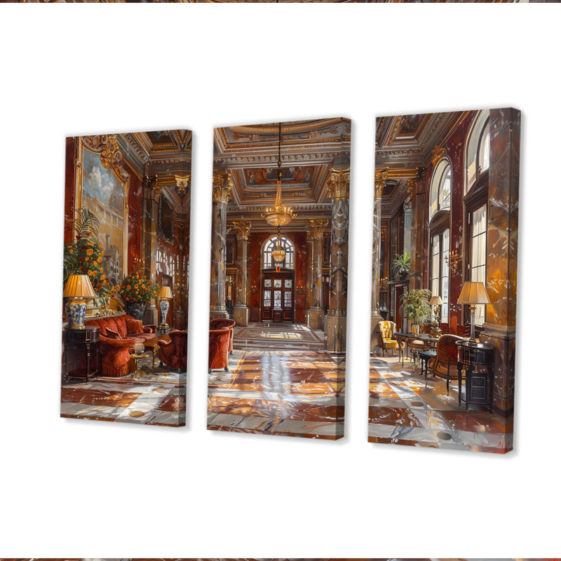 Roye - hôtels et loges, ensemble de reproductions d'art mural, Canevas, H 40 po x l 60 po x P 1 po