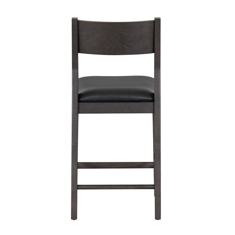 Rooney Leather/wood Counter Stool