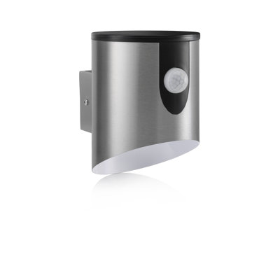 Juris Chrome 14cm H Battery Powered Integrated LED Outdoor Armed Sconce