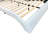 Faux Leather Upholstered Platform Bed Frame with led lighting, Bluetooth connection to play music control, Backrest vibration massage, Curve Design, Wood Slat Support, One-Carton Package, Queen