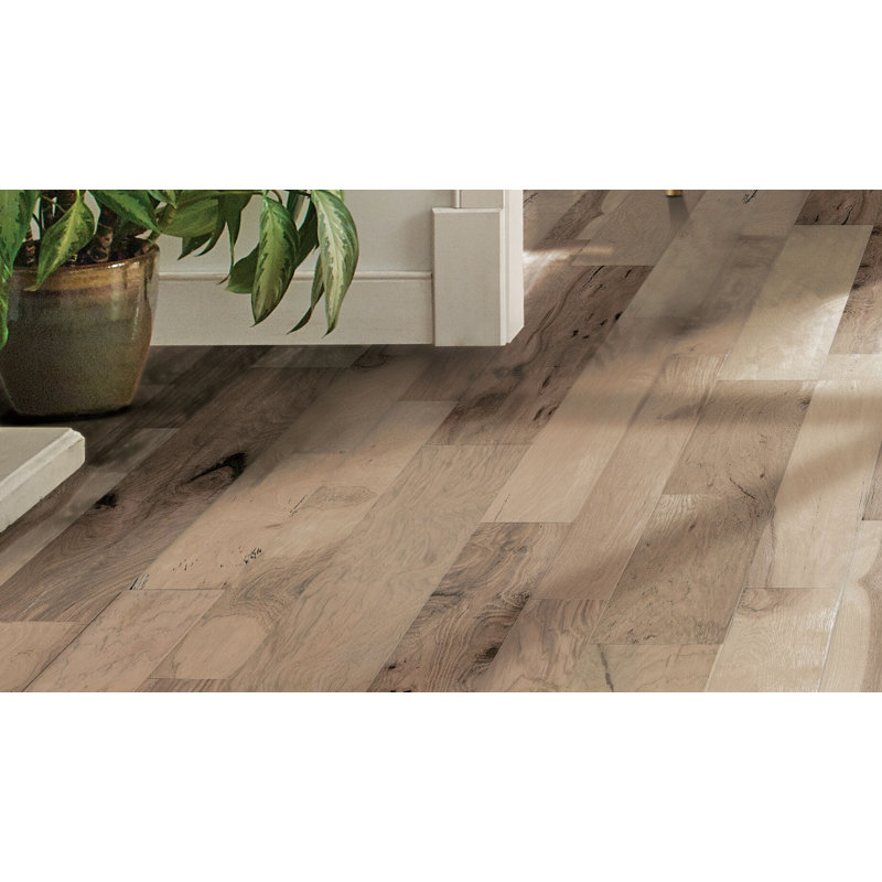Plancher de bois franc d'ingénierie à largeur variable en hickory morceau de nature, Ville côtière