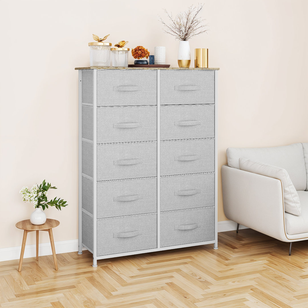 Harpersville 10 Drawer 85.6cm W Chest of Drawers