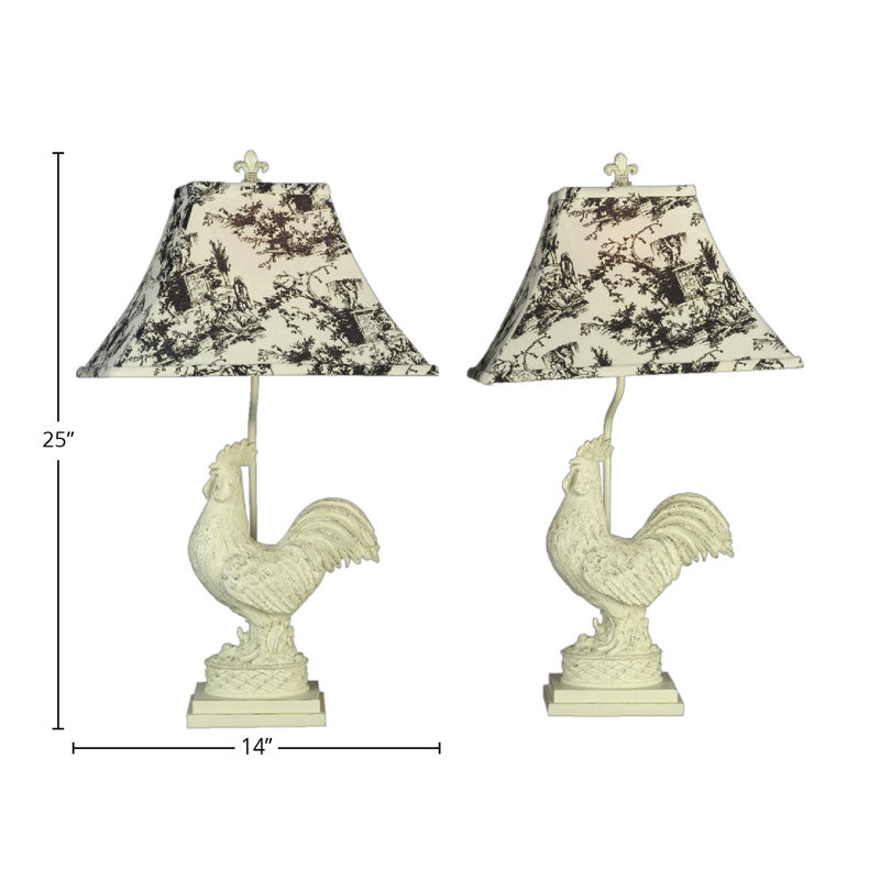 Lampe de table coq 25 "avec abat-jour classique Scarberry
