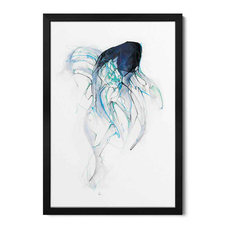 «Ghost Fish», affiche encadrée de qualité supérieure par Alexis Marcou, H 24 po x l 16 po