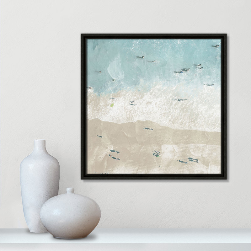 «Lay Out On The Beach II» par Milli Villa, H 17,5 po x l 17,5 po, Espresso