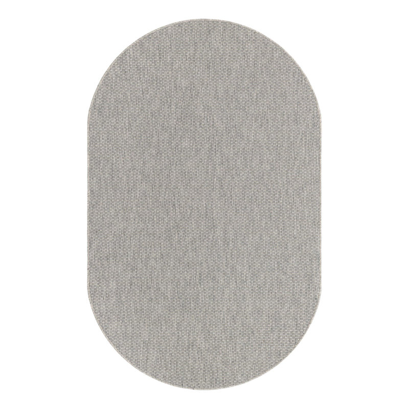 Tapis intérieur / extérieur Avaughn, Gris, Ovale 5 pi 3 po x 8 pi