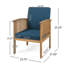 Paire de fauteuils club d'extérieur en bois - sièges confortables et pratiques-120996040-120996038
