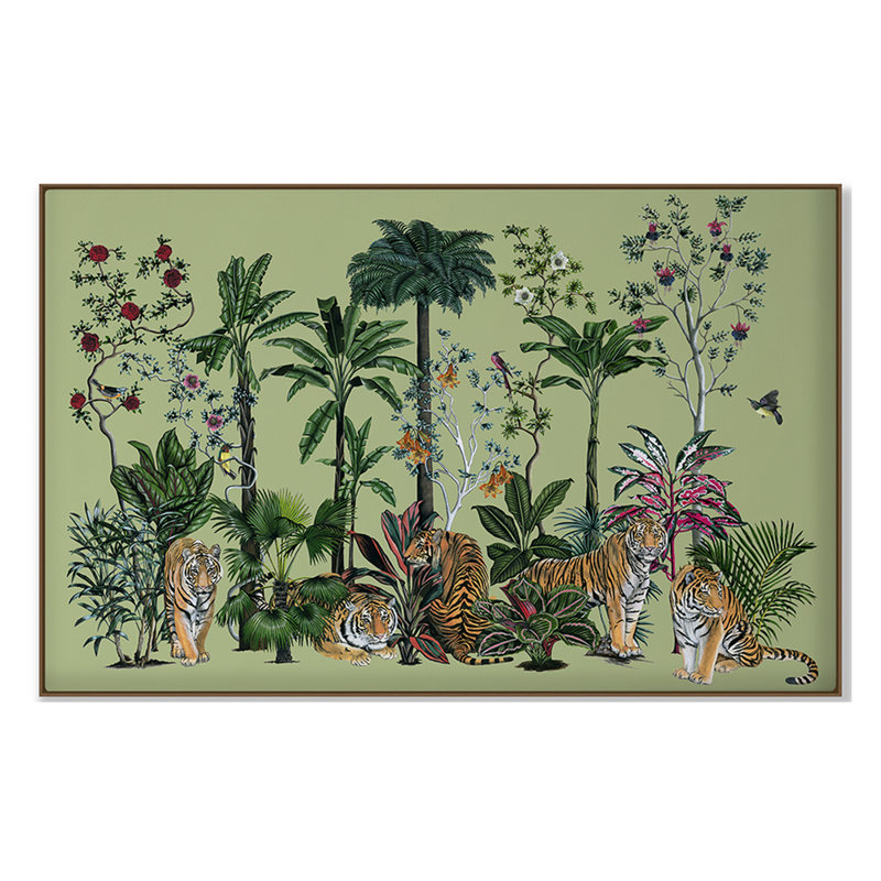 «Tiger Summer» par Thicket Design - reproduction sur toile flottante