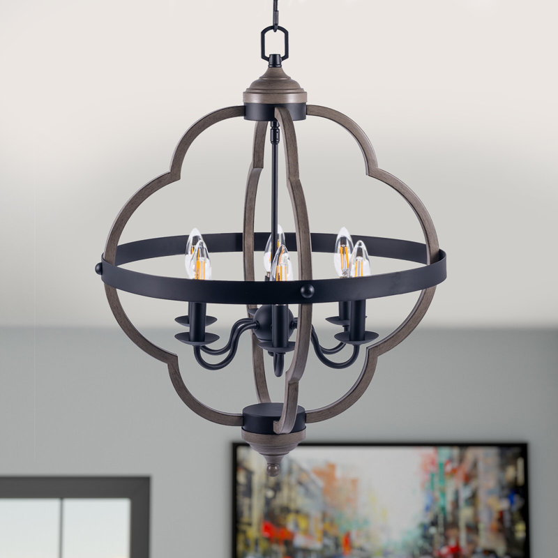 Lustre à 6 lumières Dobson, H 64 po x l 50 po x P 50 po