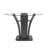 Rodner Grey Modern And Sleek Metal Glass Rectangular Counter Height