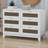 Rustic Farmhouse Style Dresser with Drawers, Storage Cabinet for Bedroom with Metal Handles