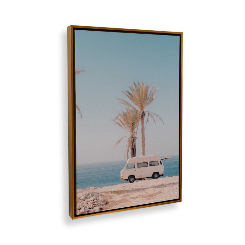 Impression sur toile Timeless Tropical Escape, H 36,75 po x l 24,75 po x P 1,75 po, Cadre flottant or poli