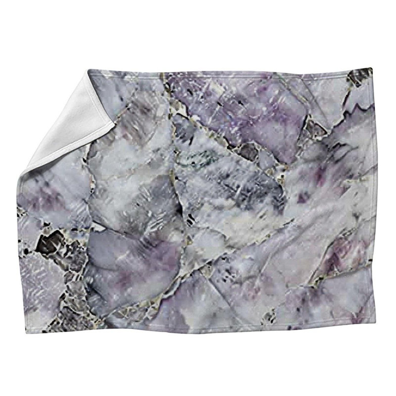 Jeté en molleton Lavender Fragments - Jets de pierre pour canapés ou lits, L 50 po x L 60 po