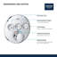 Ensemble de garniture de robinet thermostatique de douche à trois fonctions Grohe Grohtherm-44388657