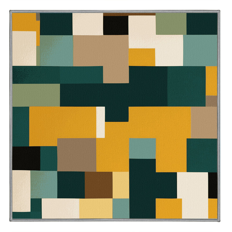 Constructed Canyon Rug, Square 5'