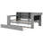 Twin Size Platform Bed with Storage Shelves, Trundle, Charging Station, LED, Desk and Upholstered Headboard-640106023