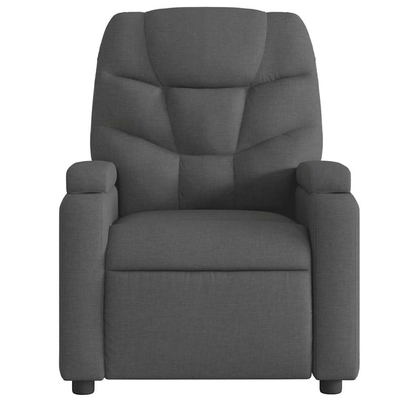 Fauteuil inclinable de massage relaxant gris foncé, Gris foncé