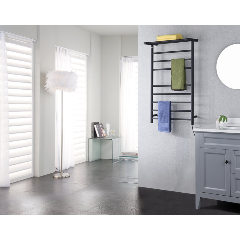 Matte Black Stainless Steel Wall Mounted Towel Warmer