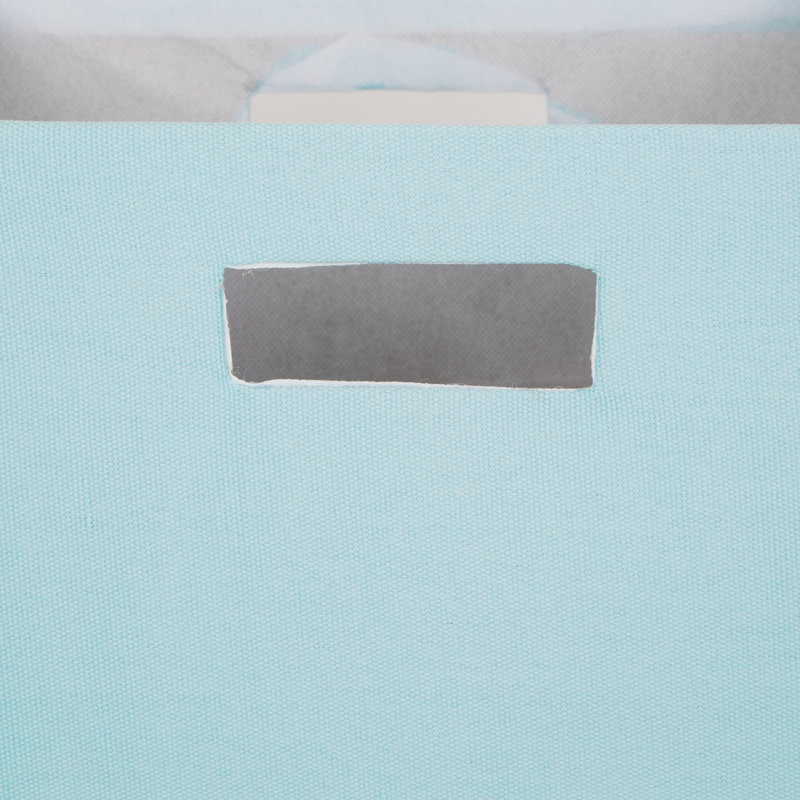 Cube ou bac en tissu, H 11 po x l 11 po x P 11 po, Bleu
