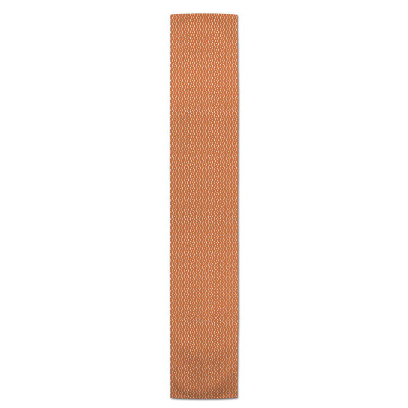 Chemin de table Doster, Orange, 90 po x 16 po, Chevron