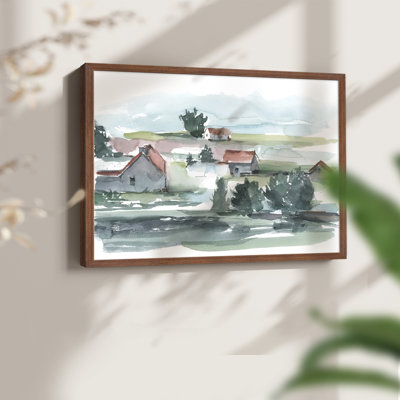 Valley Farm II -Framed Print - Restickable