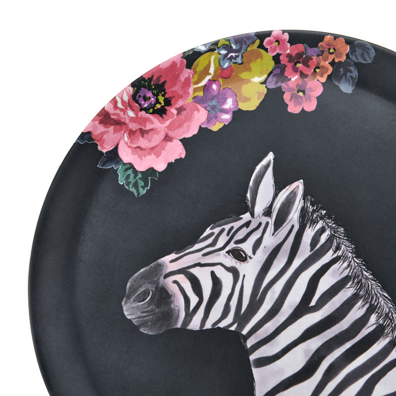 Mikasa Wild at Heart Zebra Round Tray, 36cm
