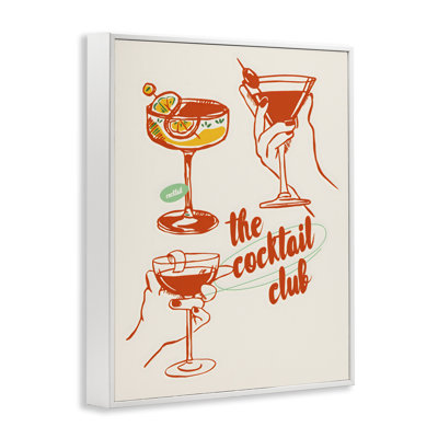 Verres à cocktail Cocktail Club, estampe numérique, design par The Prints Vibe
