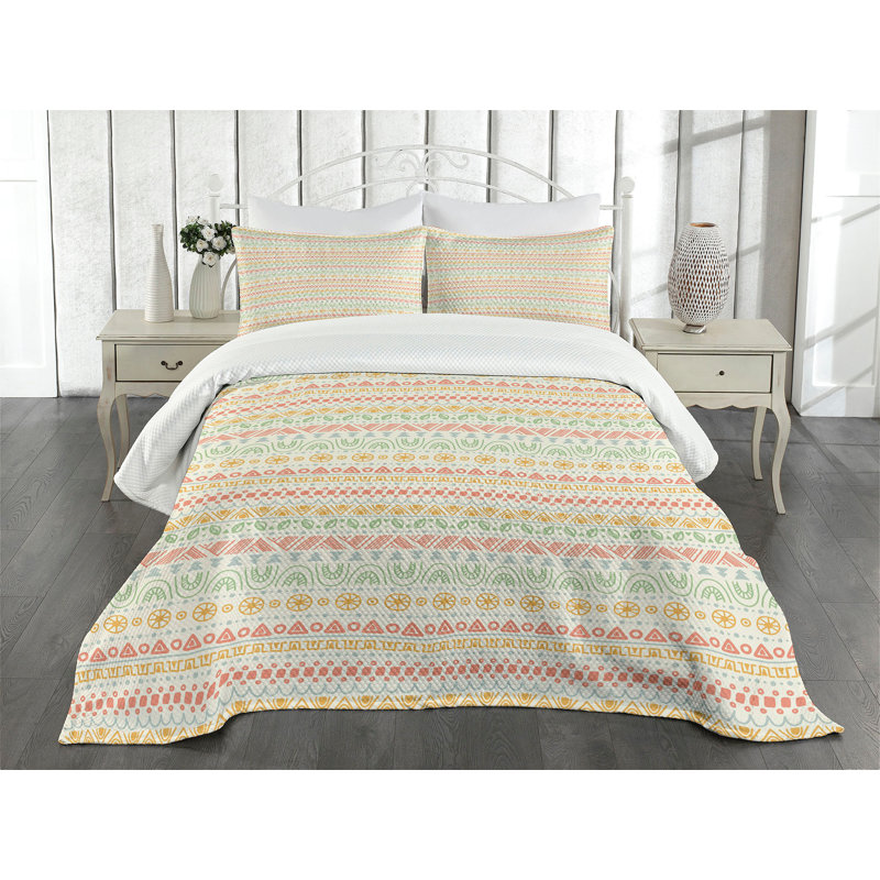 White Quilted Queen Bedspread Set with Pillow Shams