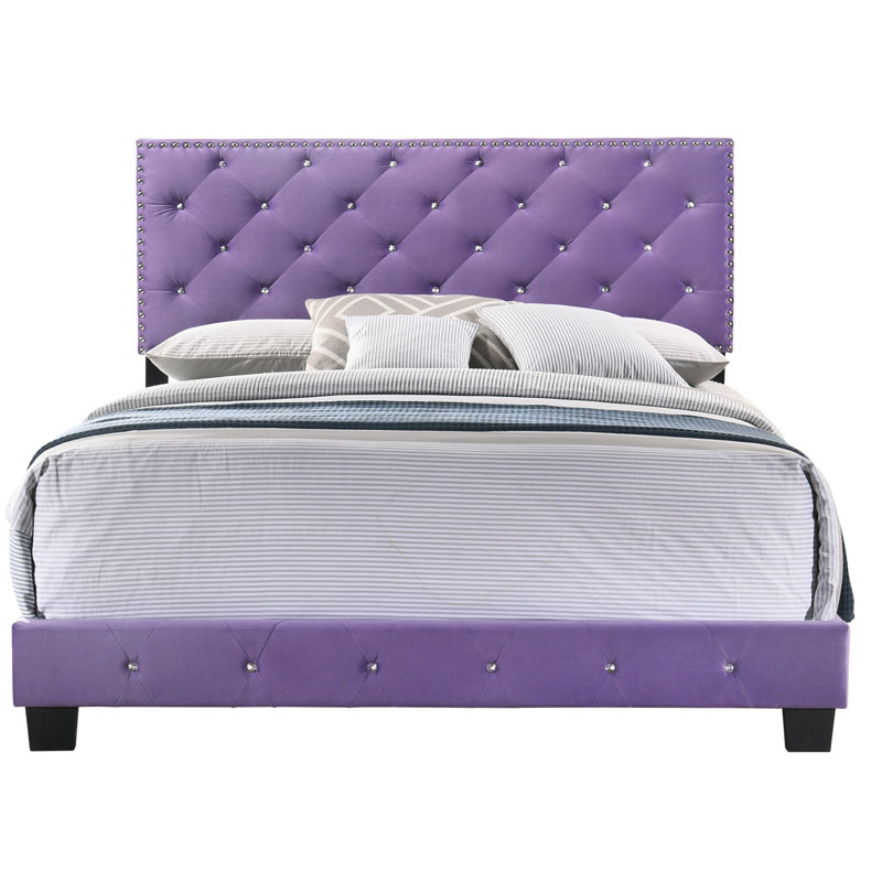 Transitional Purple Full Bed With Support