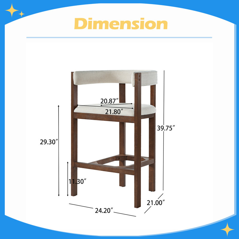 Tabouret de bar (ensemble de 2), Walnut