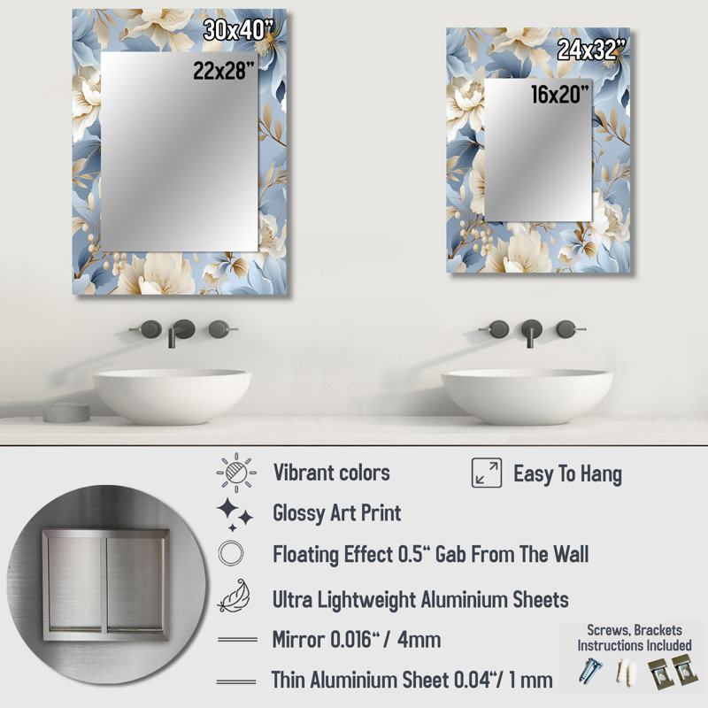 Motif victorien Kearns Ethereal Rococo Flourish - floral, 40 po x 30 po