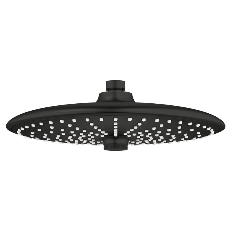 Pomme de douche à 3 réglages Euphoria avec réglages SmartRain, Noir mat, 2.8 gpm