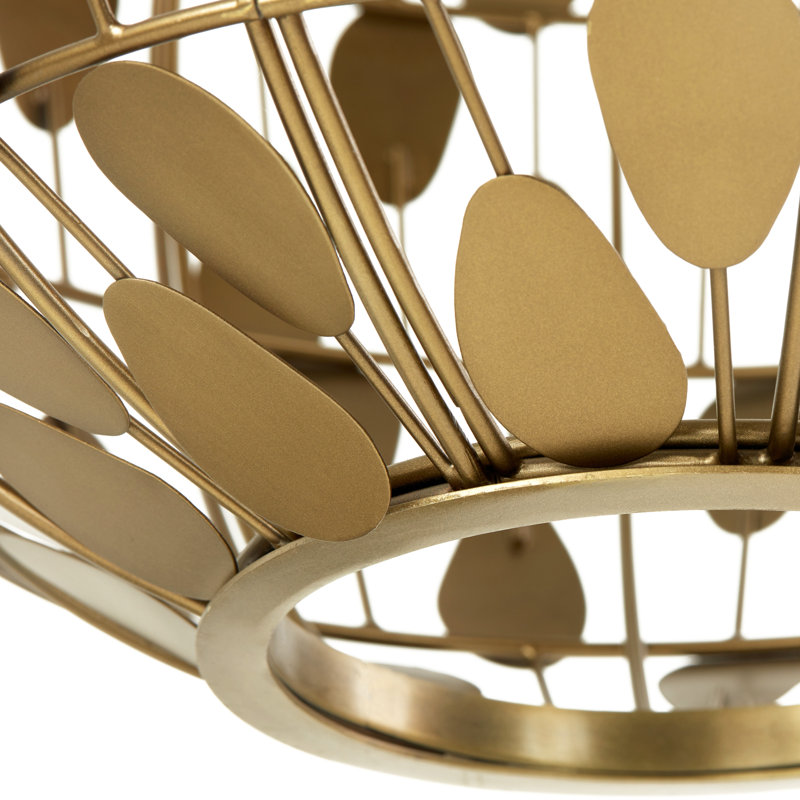 Luminaire suspendu sphérique doré 16 po Amelia Glam