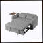 Canapé-lit en velours gris avec table d'appoint, porte-gobelet et port USB